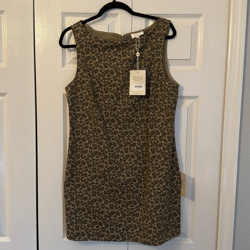 Bohme Leopard Demin dress NWT